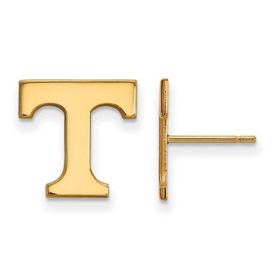 Black Bow Jewelry 14k Yellow Gold Tennessee Volunteers NCAA Post Earrings
