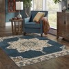 9'10"x12'10" Farrah Bohemian Border Medallion Area Rug Blue/Beige - Captiv8e Designs: Large Traditional Indoor Rug - 2 of 4