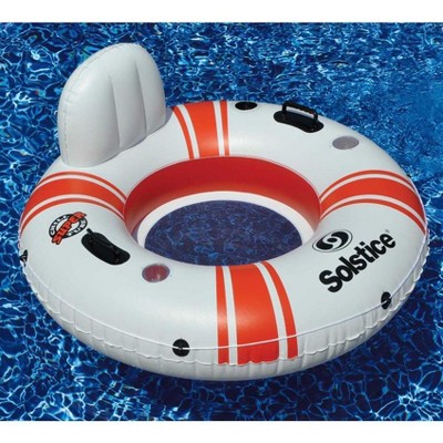 Swim Central 52-Inch Inflatable Red and White Swimming Pool Inner Tube Float