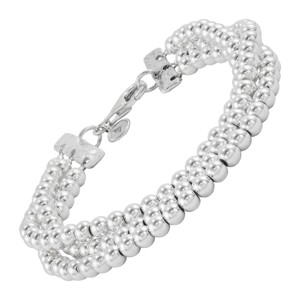 Silpada 'Endless Charm' Sterling Silver Hematite Bead Bracelet, 7.5” (4mm) - 1 of 4