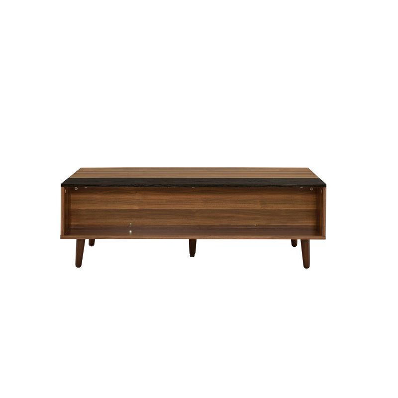 Avala Coffee Table with Lift Top Walnut/Black - Acme Furniture, 3 of 8