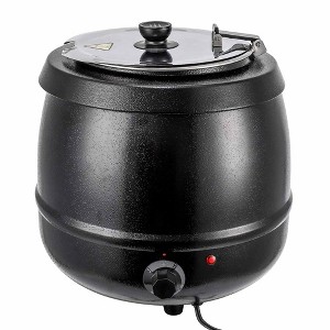 Whizmax Commercial Grade Soup Kettle, 10.5QT Hinged Lid and Detachable Stainless for Famil yand Restaurant,Black - 1 of 4
