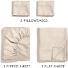 100% Cotton 400 Thread Count 4 Piece Sheet Set - Soft & Cozy Sateen Bed Sheets - CGK Linens - 3 of 4