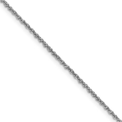 Black Bow Jewelry 1.6mm 14k White Gold Diamond Cut Fancy Singapore Chain Necklace