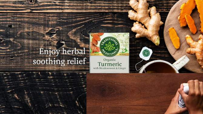 Traditional Medicinals Turmeric with Meadowsweet & Ginger - 16ct, 2 of 9, play video
