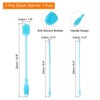 Unique Bargains Silicone Bottle Brush with 2 Straw Brush  for Cleaning Narrow Neck Containers Sport Bottles - 2 of 4