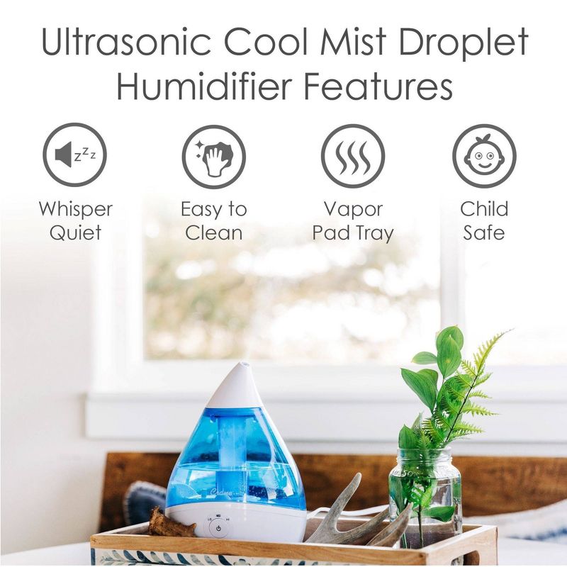 Crane Droplet Ultrasonic Cool Mist Humidifier - 0.5gal, 4 of 14
