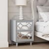 JIONJOY Modern Mirror Nightstand - 2-Drawer Fully Assembled, Accent Front Design & 40lb Capacity - 2 of 3