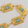 Anna-Kaci Women's Waist Chain Belt with Rectangular Links and Turquoise Stone Accents - 2 of 4