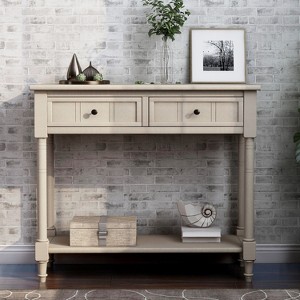 NicBex Console Table Traditional Entryway Table with 2 Drawers and Bottom Shelf Side Table for Living Room, Entryway, Hallway - 1 of 4