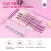 Saviland Kolinsky Trio Brush Set: #6/10/14 Acrylic Sculpt Brushes w/Reinforced Ferrules - Core Artist's Essentials.(Pink) - 2 of 4