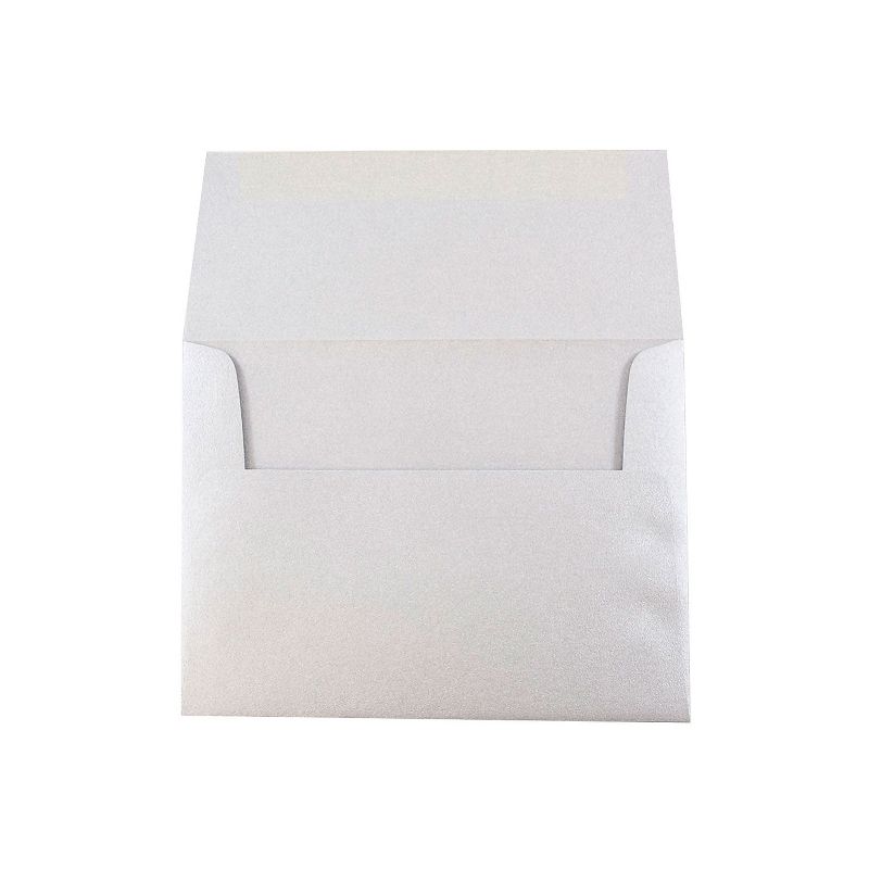 JAM Paper A2 Metallic Invitation Envelopes 4.375 x 5.75 Stardream Silver GCST609, 2 of 5