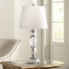 Vienna Full Spectrum Traditional Table Lamp Faceted Crystal and Chrome Urn White Drum Shade for Living Room Family Bedroom Bedside - 2 of 4