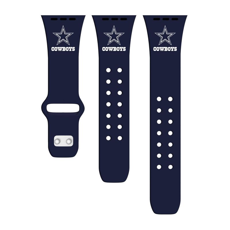 NFL Dallas Cowboys Apple Watch Compatible Silicone Band - Blue, 2 of 4