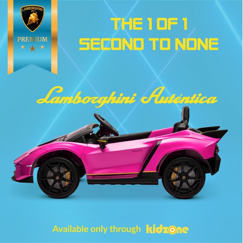 Kidzone 12v Licensed Lamborghini Autentica Kids Ride On Car, 2 of 7