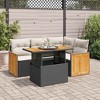 vidaXL Garden Sofa Set Black PE rattan Modular Modular - 2 of 4