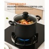 SUGIFT Nonstick Cookware Set with Lids, Steamer & Utensils, Die-Cast Aluminum, All-Stove Compatible, PFOA-Free - 4 of 4