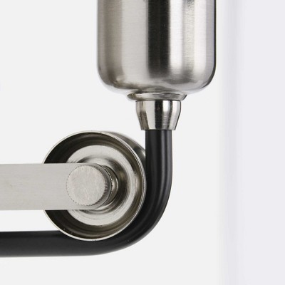 Rushton Brushed Nickel Wall Sconce with Clear Glass Shade