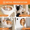 Cat Tree, Cat Condo - with Litter Box Enclosure, Wooden Furniture with Platform, Hammock, Scratching Posts for Indoor Kittens - 4 of 4