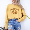 Simply Sage Market Women's I'm Just Here For The Food Long Sleeve Garment Dyed Tee - 2 of 4