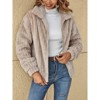 Coolmee Women's Jacket Winter Warm Full Zip Long Sleeve Jacket Coat Outerwear - 3 of 4