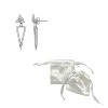 Adornia Rhodium Plated Crystal Triangle Jacket Earrings - 3 of 3