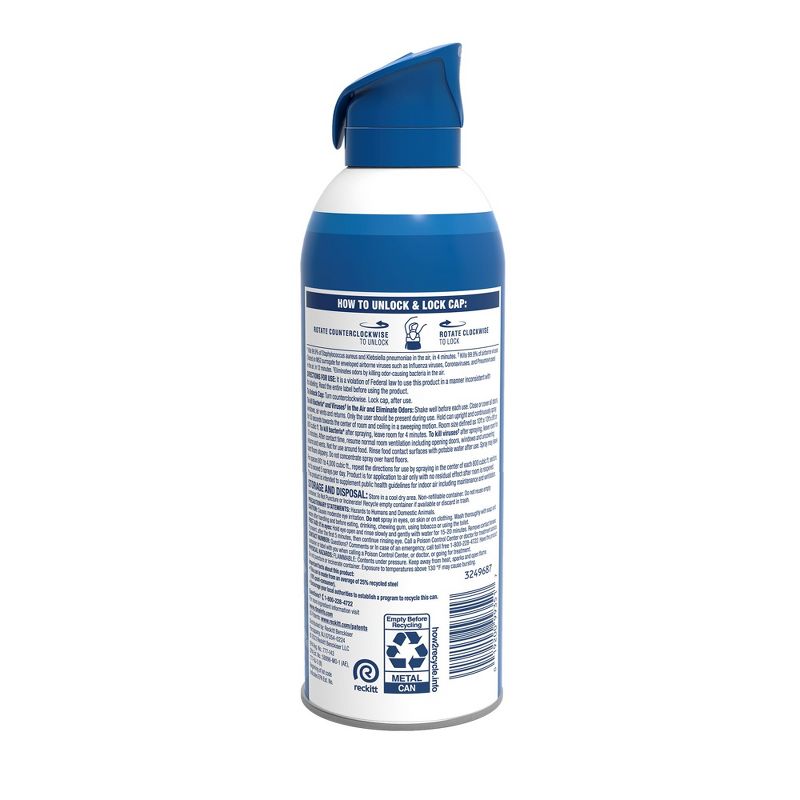 Lysol Air Sanitizing Spray - White Linen - 10oz, 3 of 13