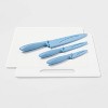 5pc Poly Cutting Board And Knife Set Blue - Room Essentials™ : Target