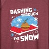 Women's - SpongeBob SquarePants - Dashing Through The Snow Lightweight French Terry Wide Neck Long Sleeve Shirt - 2 of 4