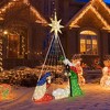 Costway 6 FT Lighted Nativity Scene with 240 LED Lights Zip Ties & Ground Stakes - 4 of 4