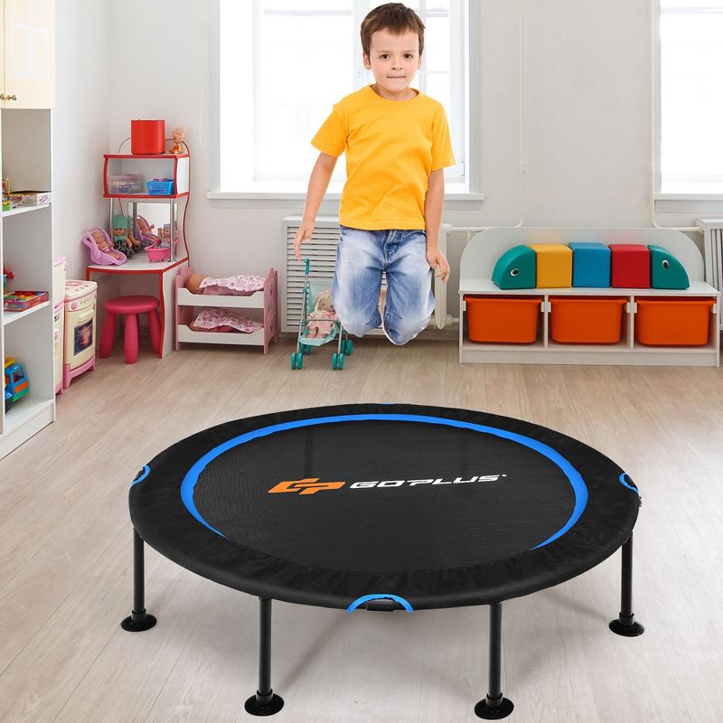 Costway 47'' Folding Trampoline Exercise Fitness Rebound W/safety Pad Adults&Kids, 2 of 9