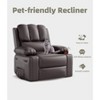 Oversized Recliner Chairs with Heat and Massage - 360° Swivel Lazy Recliner Chair for Adults- Manual Rocking Chair with Cup Holder for Living Rooms - 2 of 4