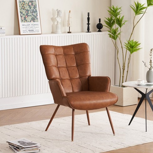 Modern wingback deals accent chair