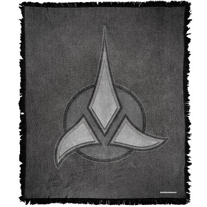 Star Trek Klingon Empire Blanket 50"x60" Woven Tapestry - 1 of 4