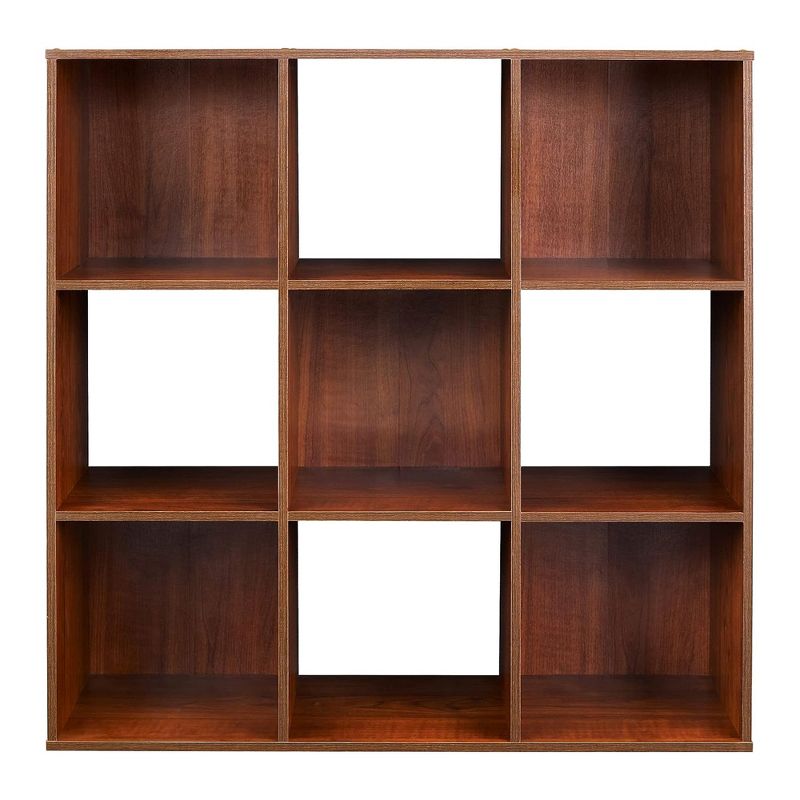 ClosetMaid 9 Cube Laminated Wood Stackable Open Bookcase Display Shelf Storage Organizer for Household, Living Rooms, and Studies, Dark Cherry, 3 of 8