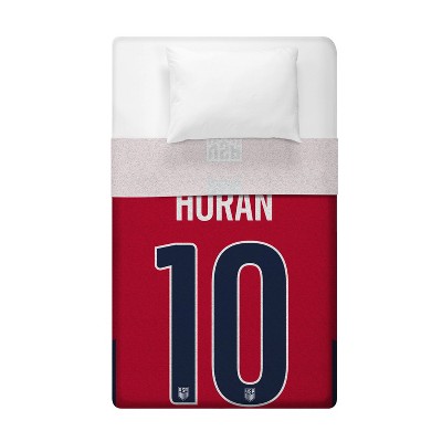 US Women's Soccer Lindsey Horan Red Fleece Throw Blanket