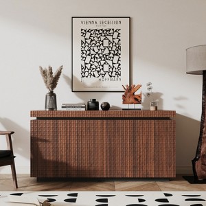 GDFStudio Orin 58.3" Modern Textured Sideboard Buffet Cabinet with 4 Doors and 2 Shelves - 1 of 4