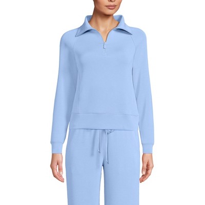 Lands' End Women's Long Sleeve Heavy Weight Softest Touch Quarter Zip Top