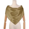 INSPIRE CHIC Women's Solid Color Satin Large Square Scarf Neckerchief Bandanas 35"x35" - 2 of 4