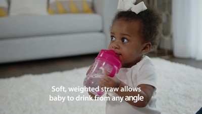 Dr. Brown's Milestones Baby's First Straw Cup Sippy Cup with Straw 6m+  9oz/270ml Coral BPA Free