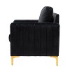 Set of 2 Iapygia Contemporary Tufted Wooden Upholstered Club Chair with Metal Legs for Bedroom Club Chair| ARTFUL LIVING DESIGN - image 3 of 4