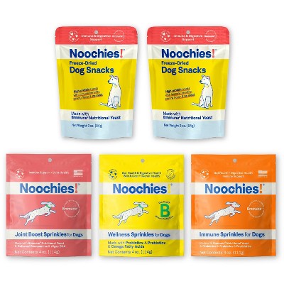 COMPLETE Noochies Dog Bundle! (TWO packs of protein-packed, 1 Joint Boost Sprinkles, 1 Immune Sprinkles, 1 Wellness Sprinkles)