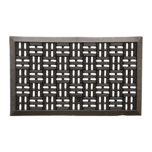 Sports Licensing Solutions Door Mat 30 in. L X 18 in. W Trellis Scraper Rubber, Black - 1 of 1