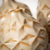 3.75"H, 4.75"H and 6.5"H Sullivans Golden Geometric Bud Vase - Set of 3 - 2 of 3