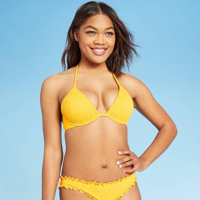 yellow bikini push up