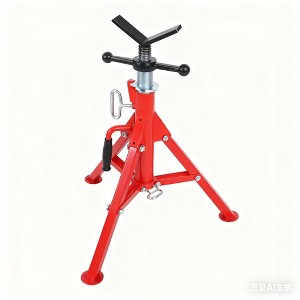 V-Head Pipe Stand 28-52 Inch Adjustable Height, Folding Jack Stands Fits 1/2" to 12" Pipe, Heavy-Duty Construction - 1 of 4