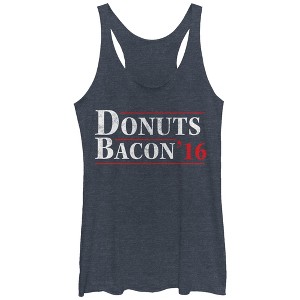 Women's Lost Gods Donuts and Bacon 2016 Racerback Tank Top - 1 of 3