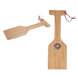 NCAA Iowa Hawkeyes Hardwood BBQ Grill Scraper with Bottle Opener - Brown - 1 of 4