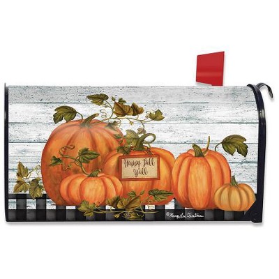 Briarwood Lane Happy Fall Y'all Pumpkins Primitive Magnetic Mailb
