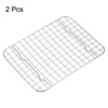 Unique Bargains 304 Stainless Steel Cooling Baking BBQ Grill Net 2 Pcs - 3 of 4